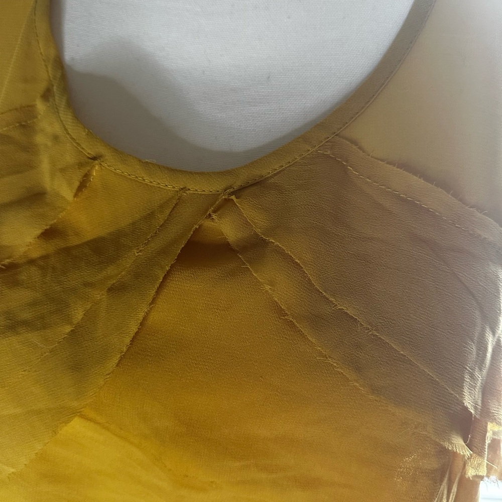 Ya Yellow Asymmetrical Ruffled Tank Top - Picture 2 of 4
